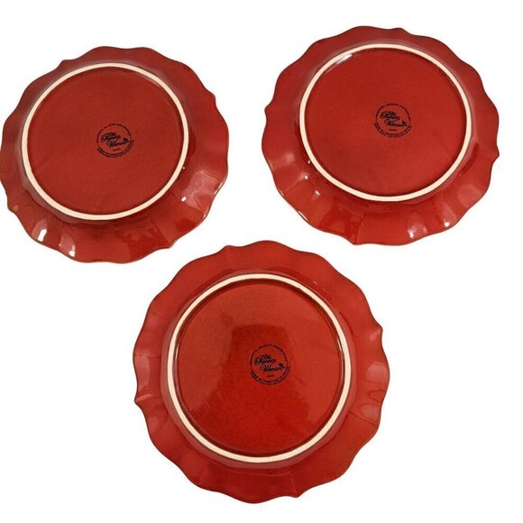 The Pioneer Woman Paige Beaded Scalloped Rim Salad Luncheon Plates – Set of 3 - Picture 2 of 14